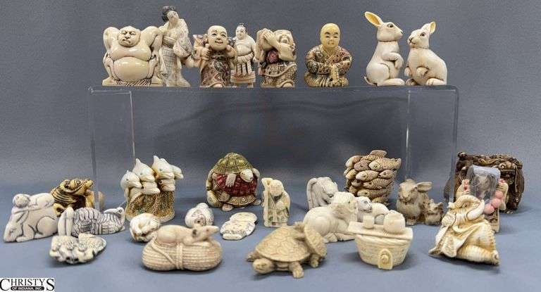 Asian Miniature Carvings, Marked Great Brittan, Some Imperfections image