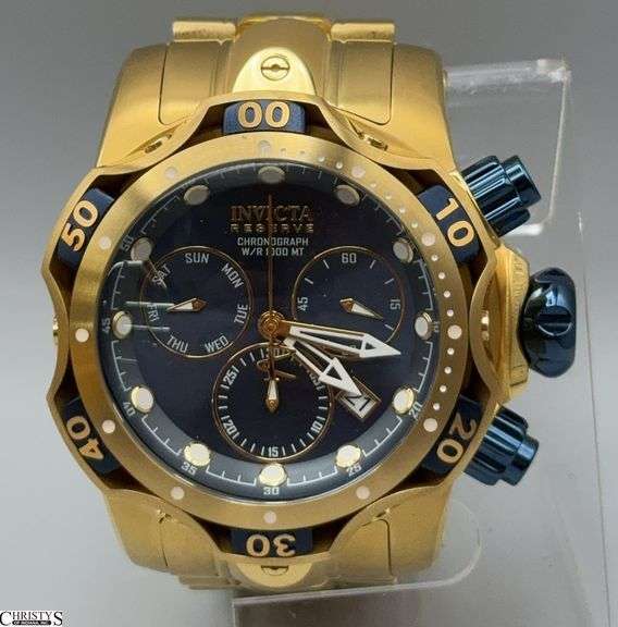 Invicta Reserve Venom Chronograph 52.5mm Watch in Gold with Box 25978 image