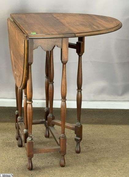 Small Drop Leaf Gateleg Side Table - 8" x 21" x 27" - 12" of drop image