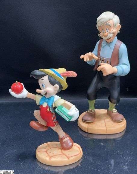 2 Walt Disney Classics Collection Pinocchio and Geppetto.  "Good-bye, Father" and "Good-bye, Son" in Boxes with Certificate of Authenticity. image