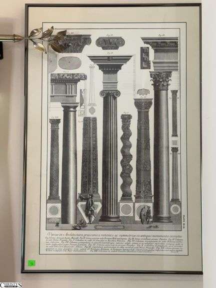 Framed Architectural Bookplate Print - 21" x 30.5" image