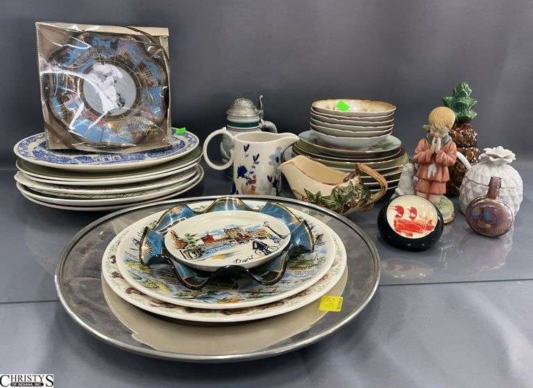 Hand Painted China Plates, Bowls, Collector Plates, JFK Dishes image