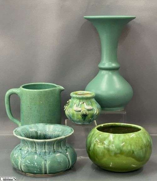 5 Vases, One Made In Portugal, Others Home Ceramics Tallest 10" image