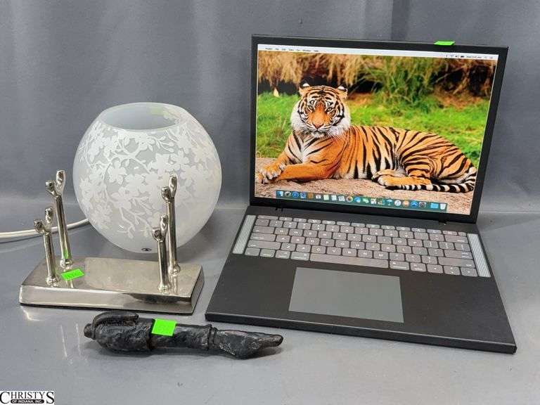 Faux Laptop, Small Sword Holder, Metal Quill Pen Paperweight image