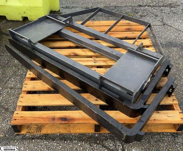 2025 Mower King Skid Steer Forks Adjustable, Quick Attach, 4,000lbs Rating, 352lbs,4×1.4×50 image