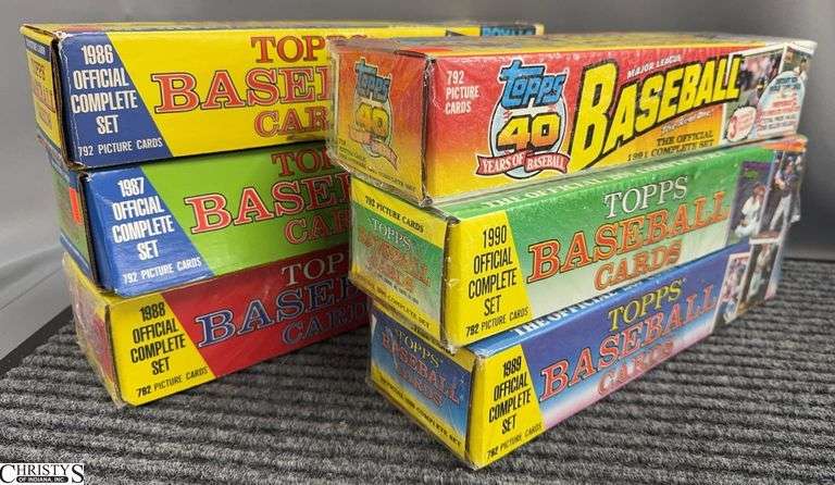 Tops 1986-1991 Baseball Card Sets Some Unopened image