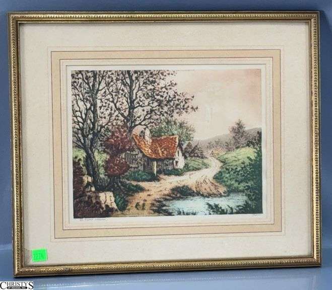 Pencil Signed "The Old Road" Colored Print, 18x15" image