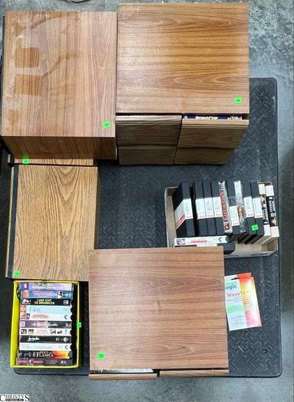 Skid of Assorted VHS Tapes and Storage Units - SKID NOT INCLUDED image