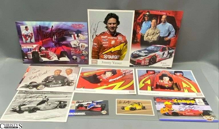 Signed Racing 8 1/2 x 11 Cards, and Smaller image