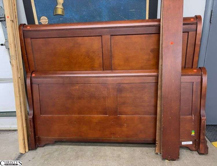 Sleigh Style Queen Bed Frame - 63" x 46" of headboard image