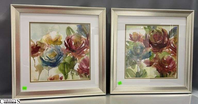 "Secret Garden I & II" For Model Home Framed Wall Art 19x19" image