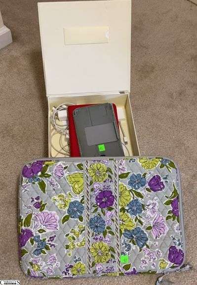 Vera Bradley Lap Top Case, Kindle, Various Chargers and Travel Cords image