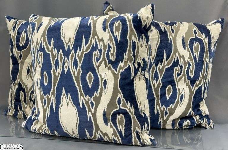 3 Navy Throw Pillows 23" image