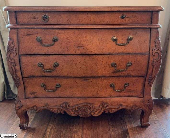 Decorator 4 Drawer Bombe Chest - 36" x 19" x 32" image