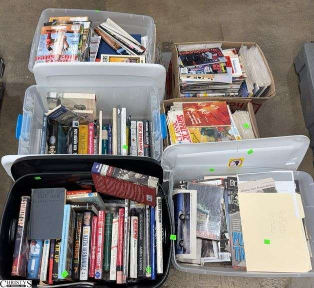 Skid With Totes of Books and Magazines, Train, Monon, Newspapers image