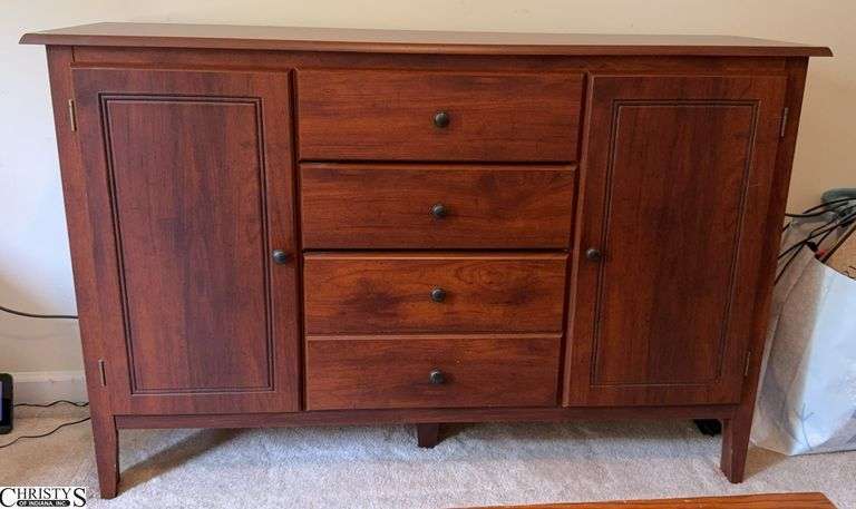 Credenza two door 4 drawer 53”x15.5”x34” image