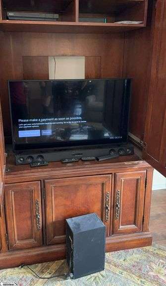 Insignia 42" TV, LG Soundbar, Sony Blu Ray DVD Player image