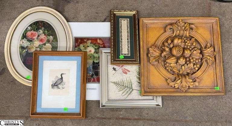 5pcs Wall Decor, Floral, Bird, Quote, Largest 16x16" image