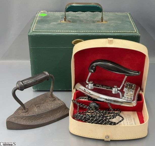 Vintage Iron and Travel Toiletries Case image