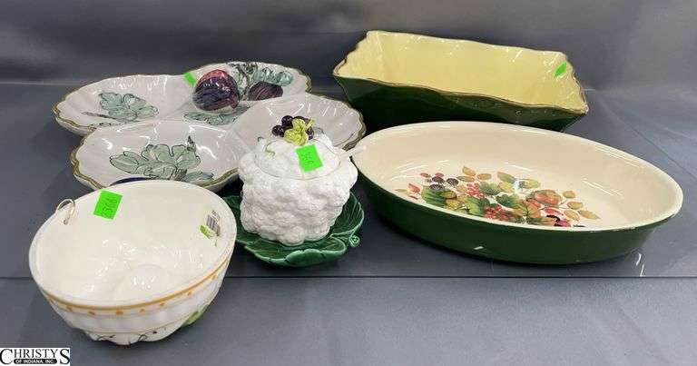 Italian Painted Divided Tray, Jam, Mold and Baker image