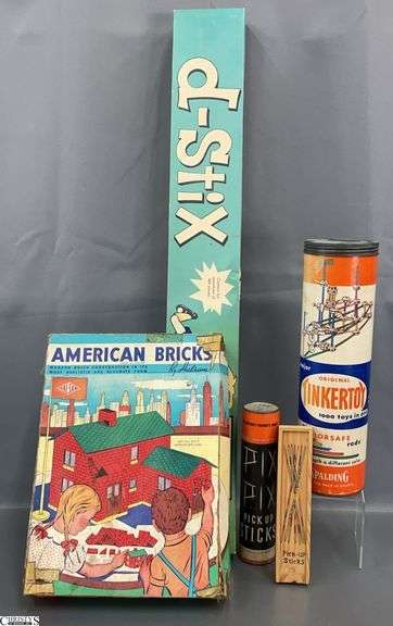 Vintage American Bricks, D Stix, Pick Up, Tinkertoys image