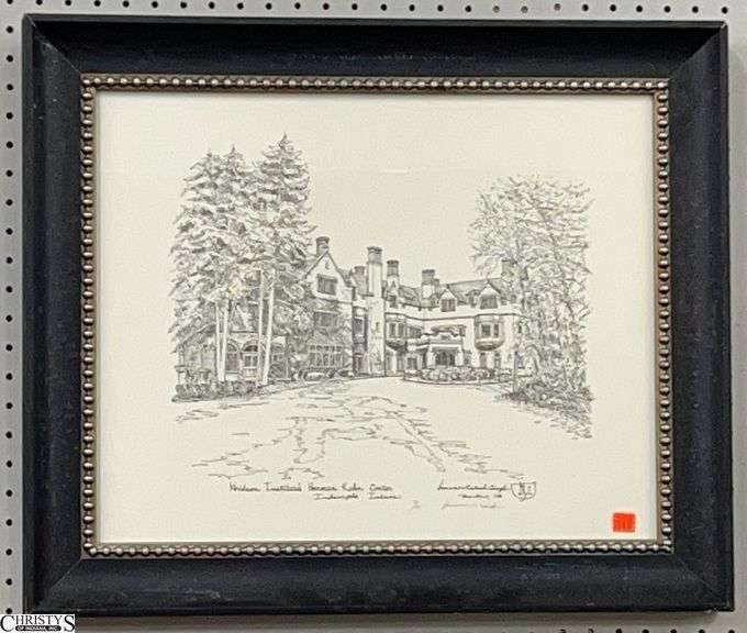 K.P. Singh Hudson International Herman Kahn Center Signed Lithograph - 24.5" x 20.5" of frame image