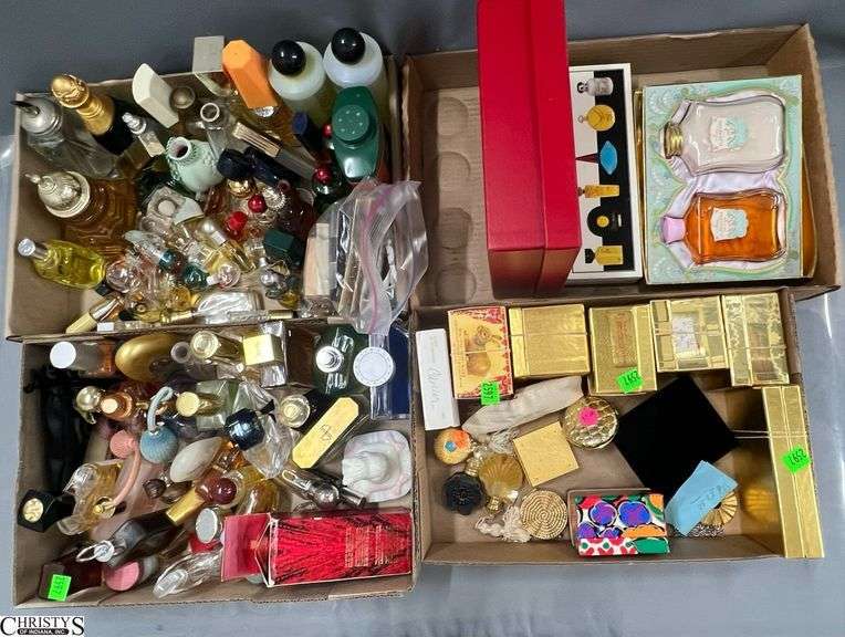 Perfume Bottles, Sample Sizes, Compacts, and Boxed Items image