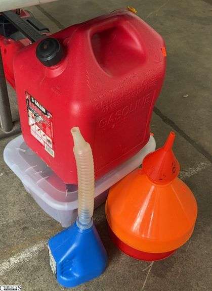 5 Gallon Gas Can, Funnels image