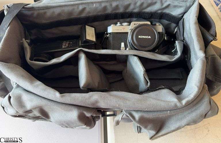Konica Autoreflex T Camera and Bag image