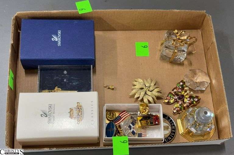 Swarovski Crystal Miniature Trinkets, Costume Jewelry, Pins, Misc image