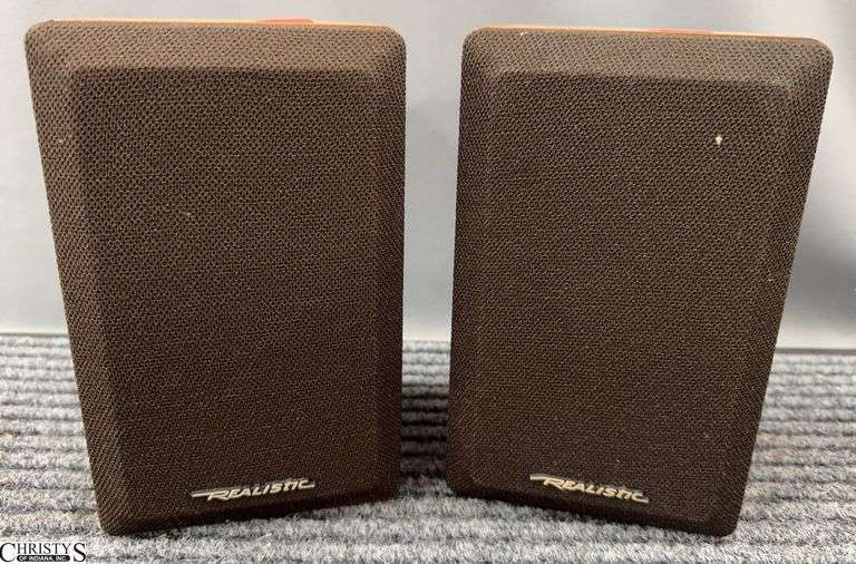 Pair of Realistic Book Shelf Speakers 5x5x8 image