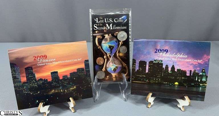 The Last U.S. Coins of the Second Millennium Set and 2009 P & D U.S. Mint Uncirculated Coin Sets image
