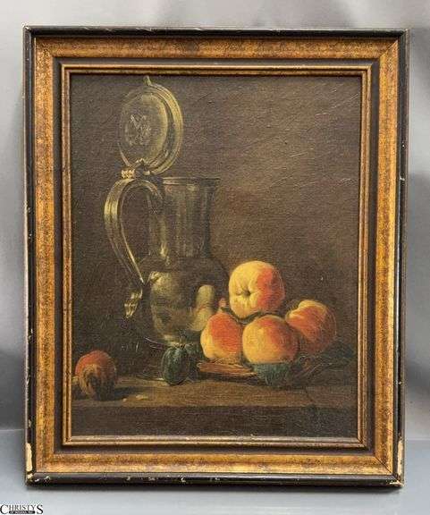 Giclee on Canvas Framed Still Life Some Wear to Frame, 21x24" image