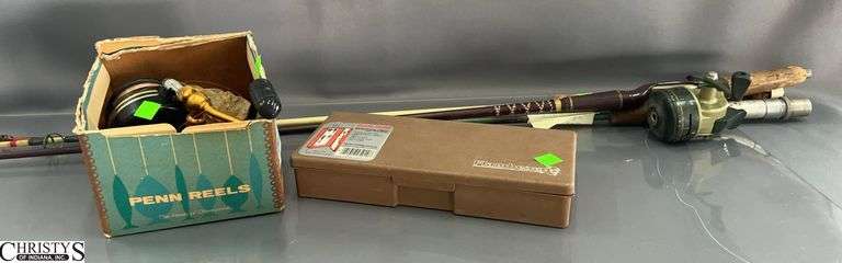 Fishing Poles and Reel In Box image