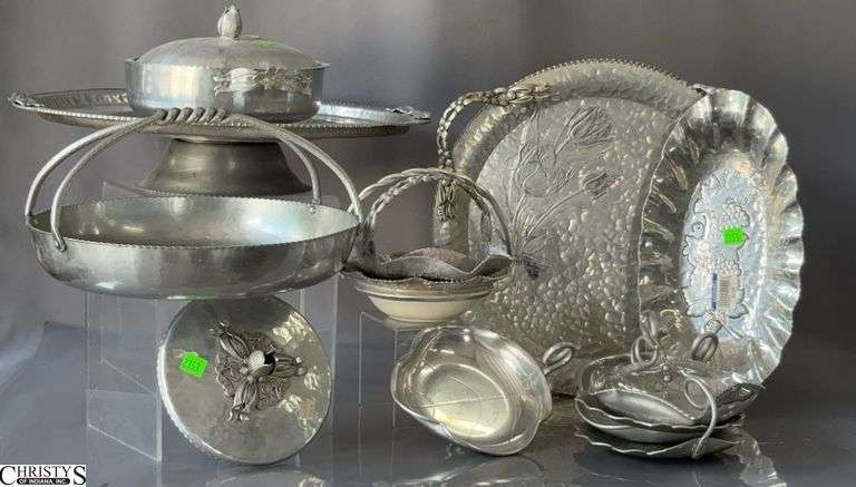 Hammered Aluminum Serve Ware, Lazy Susan Largest 17" image