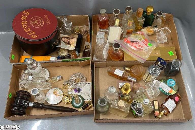 Baudet New York Box, Estee Lauder Boxed Set, Other Perfume Bottles, Some Are Empty, Compacts image