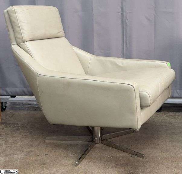Mid Century Inspired Swivel Lounge Chair, Does Have Some Marks 29x36x39" Tall to Back image