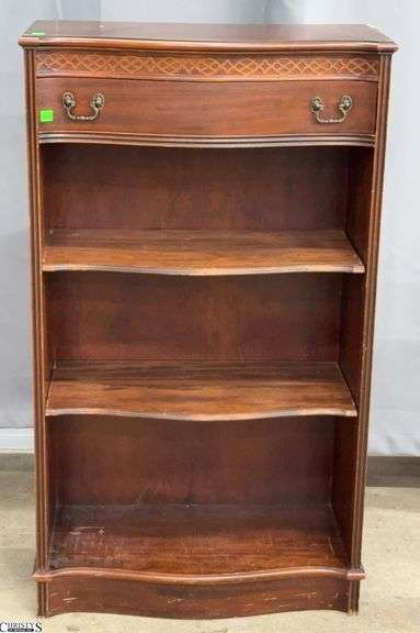 Wabash Mahogany Single Drawer Bookcase - 24.5" x 12" x 42" - some scuffing image