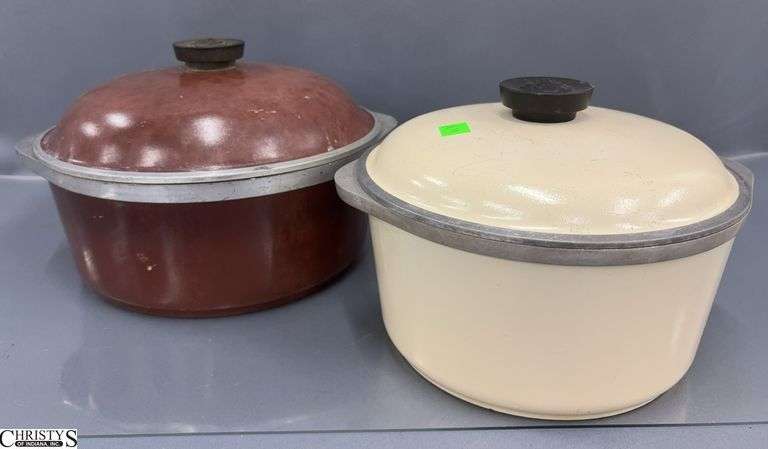 The Club Brown and Off White Dutch Ovens, 10x4" image