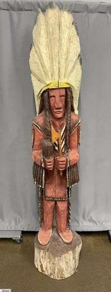 Cigar Indian Some Damage See Photos 86" Tall image