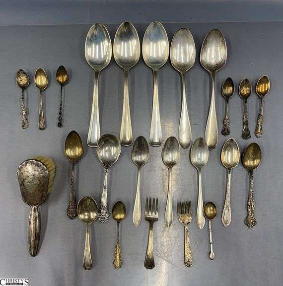 24pcs Sterling Silver Flatware - 8" of largest piece image