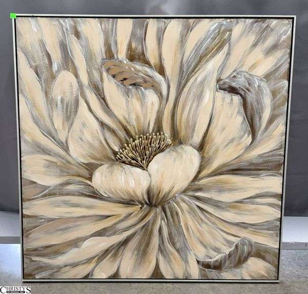Decorator Floral Canvas Print - 40" x 40" image