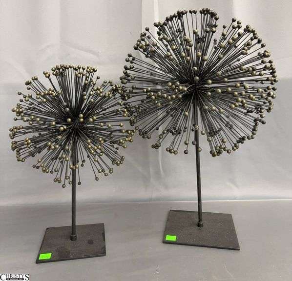2 Z Gallerie Metal Starburst Tabletop Decor - 18" of tallest image