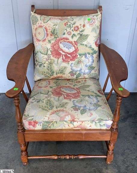 Vintage Wooden Armchair - 30" x 32" - 12" seat image