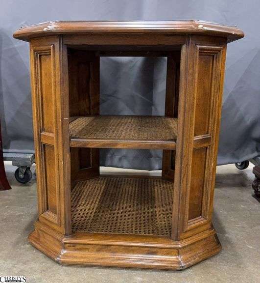 Cane Accent Tiered Side Table - 21" x 26" x 22" image