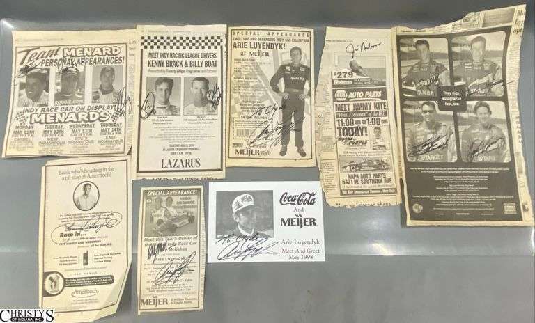 Multiple Newspaper Clipping with Signatures image