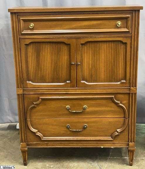 Neo Classical Style Vintage 5 Drawer Chest - 42" x 18" x 51" image