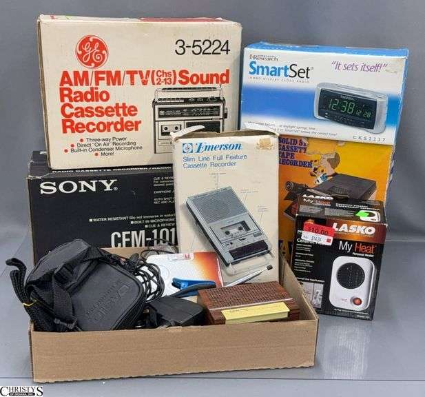 Electronics, Sony Cassette Player, Radio, Alarm Clocks, Heater, Walkman Style image