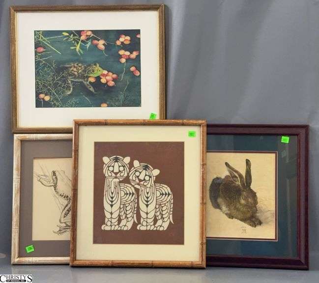 4pcs Framed Artwork, Largest 16x16" image