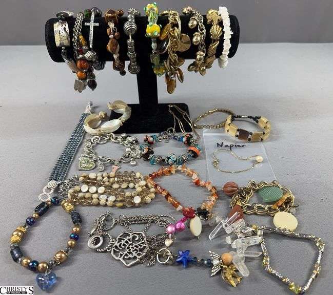 25 Bracelets Including 1 Marked Napier image